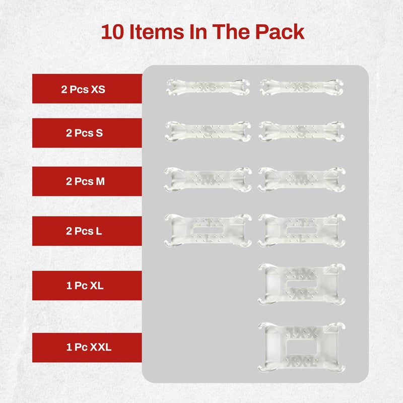 Chrome Cherry Ringo, Invisible Ring Size Adjuster for Loose Rings with 6 Sizes, Clear Ring Band Sizer Guard for Loose Jewelry, Multipack, 10 Count - Image 3